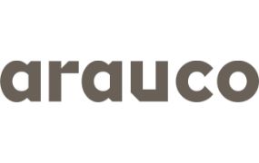 The image shows the word arauco in lowercase, bold, sans-serif letters in a dark gray color on a white background, reflecting a brand known for Custom Storage Solutions.