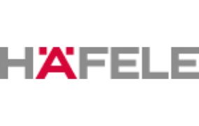 Häfele logo with gray capital letters and a distinctive red letter Ä in the center, representing innovation in Custom Closets and smart storage solutions.